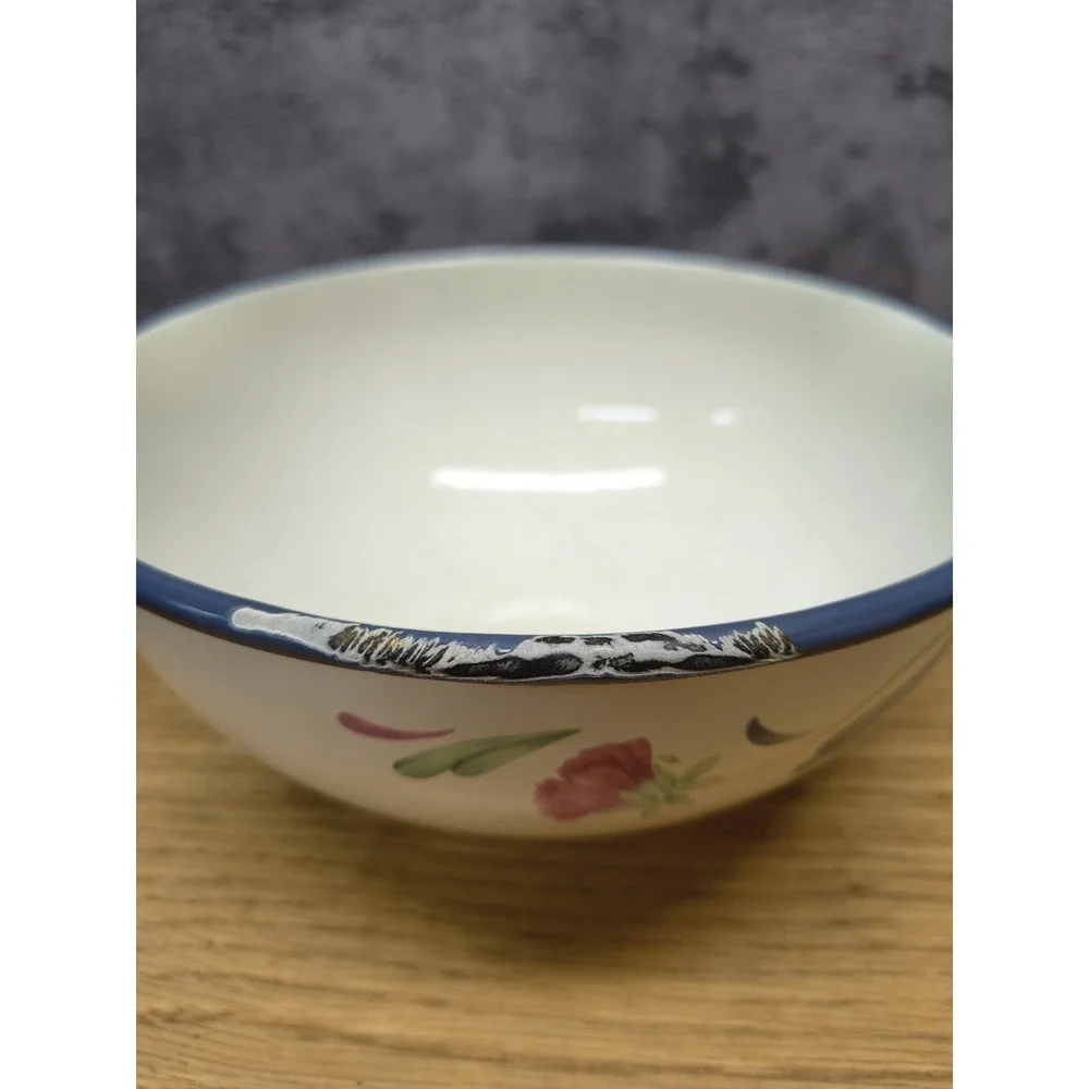 Lenox Poppies Enamel Nesting Mixing Bowls‎ Nesting Set of 3 Vintage SEE PICS